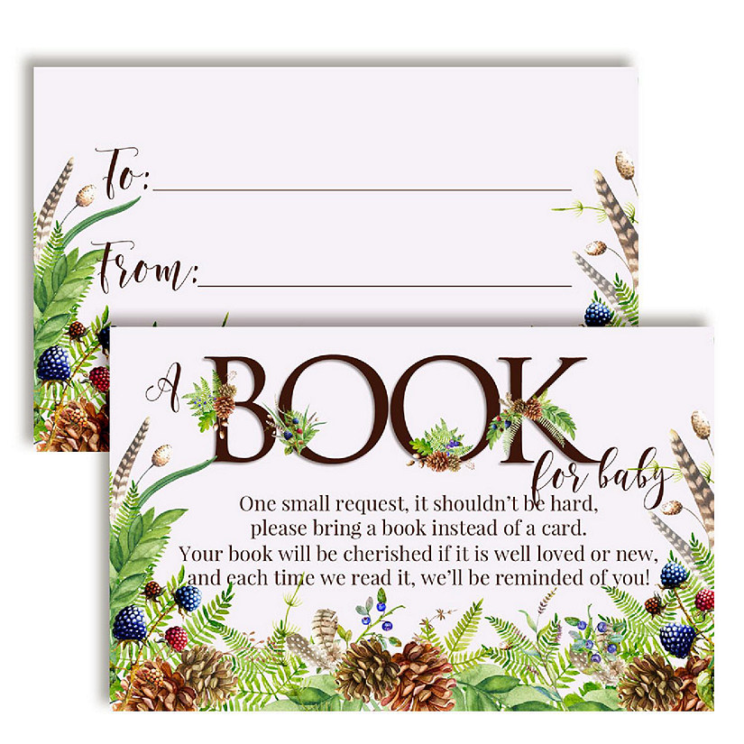 AmandaCreation Pinecone and Berries Book Card 20pc. Image