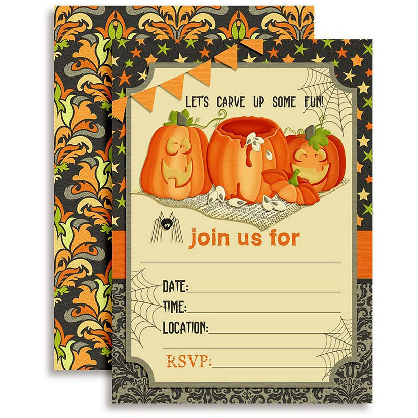 AmandaCreation Pumpkin Carving Invites 40pc. Image