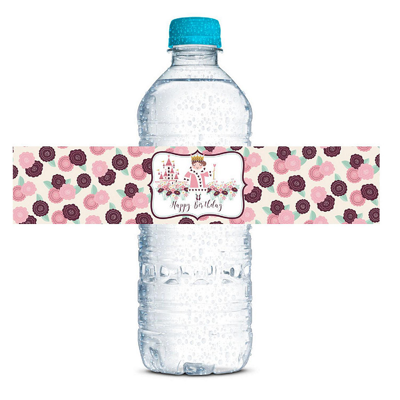 AmandaCreation Queen of Hearts Birthday Water Bottle Labels 20 pcs. Image