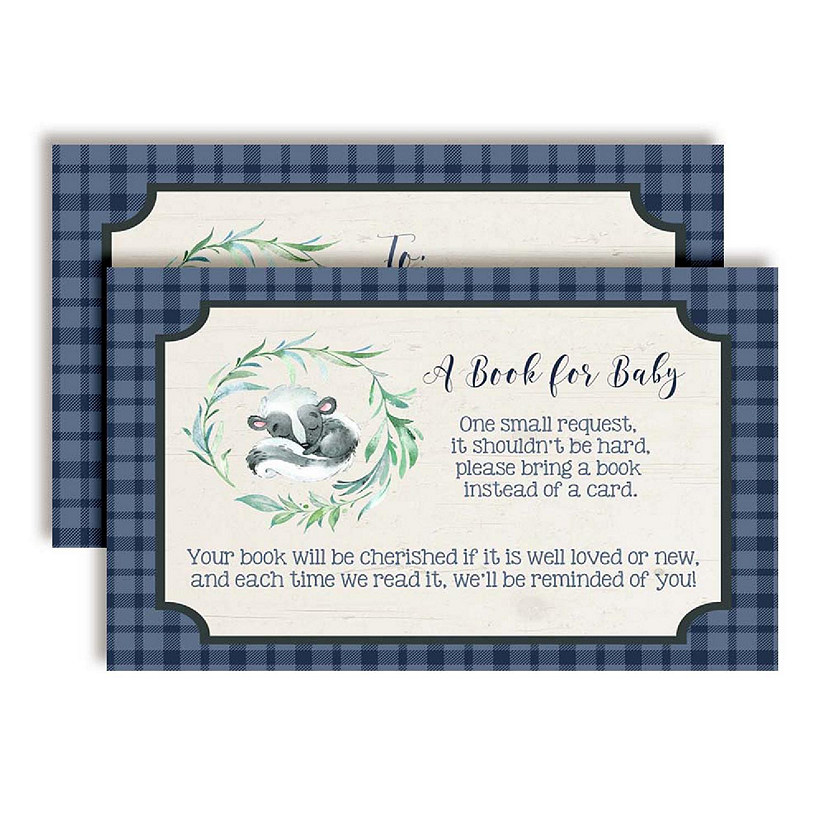 AmandaCreation Skunk Boy Book Card 20pc. Image