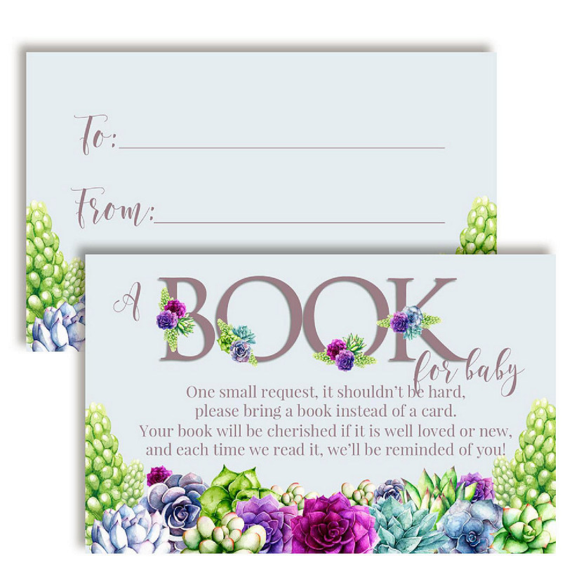AmandaCreation Succulent Book Card 20pc. Image