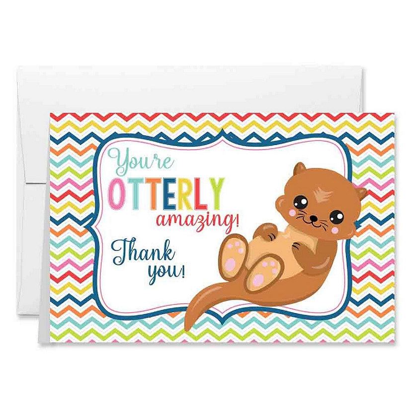 AmandaCreation You're Otterly Amazing Greeting Card 2pc. Image