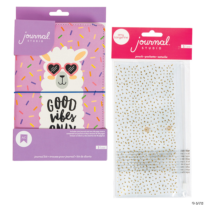 American Crafts&#8482; Confetti Journal & Pencil Pouch Kit - 4 Pc. Image