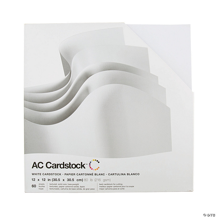 American Crafts White Cardstock Pack - 60 Pc. Image