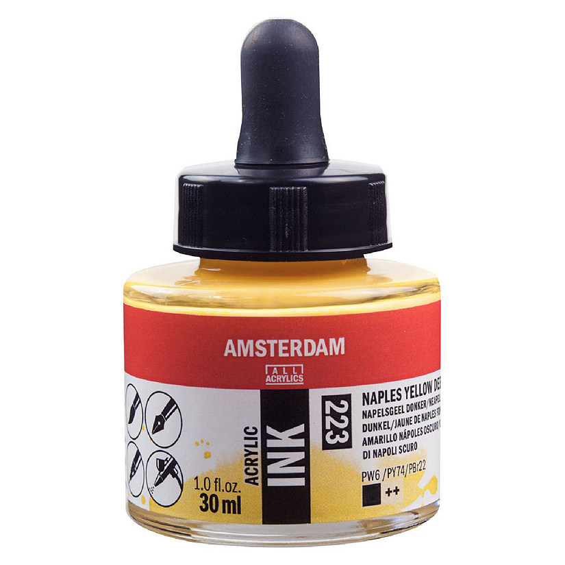 Amsterdam Acrylic Ink, 30ml, Naples Yellow Deep Image