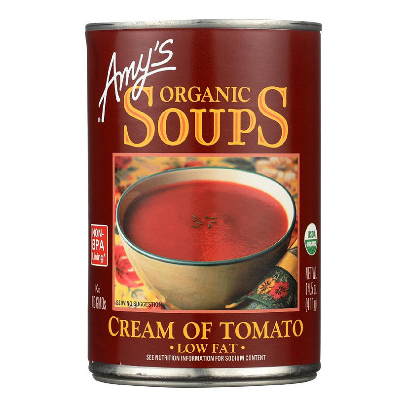 Amy's - Organic Low Fat Cream of Tomato Soup - Case of 12 - 14.5 oz Image