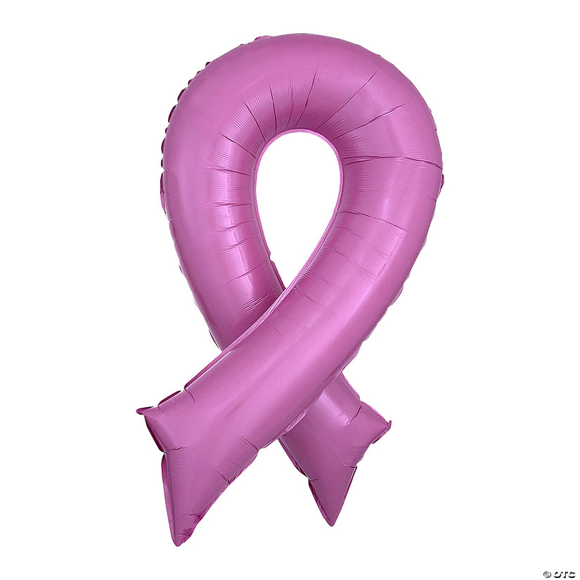 Anagram Pink Ribbon-Shaped 36" Mylar Balloon Image