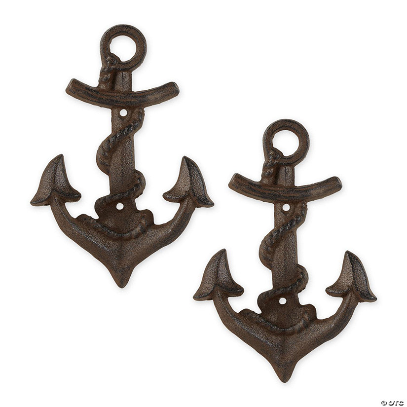 Anchor With Rope Wall Hook (Set Of 2) Image