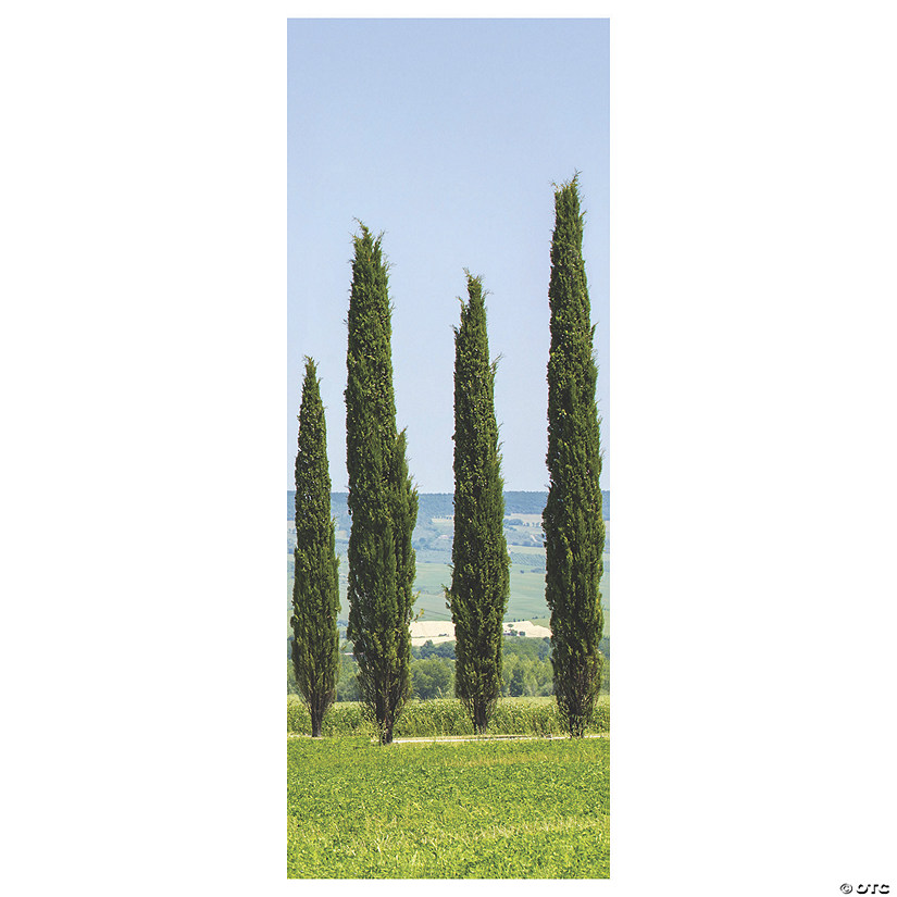 Ancient Greek Garden Cypress Scene Setter Background - 2 Pc. Image