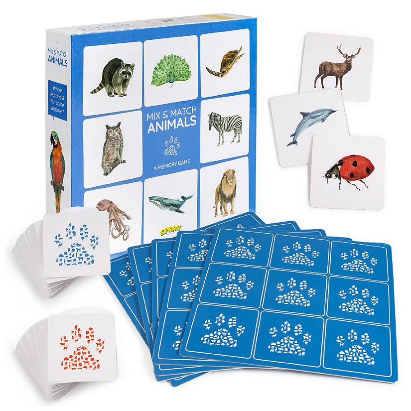 Animal Matching Game Montessori Memory Cards, Animals Bingo Image