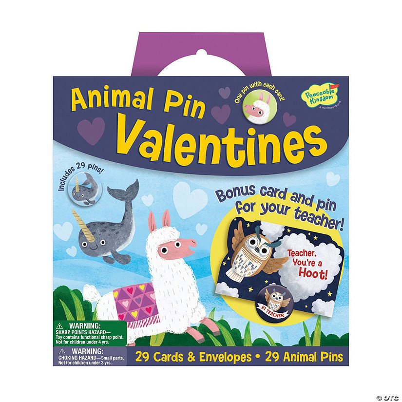 Animal Pins with Valentine's Day Card for 29 Image