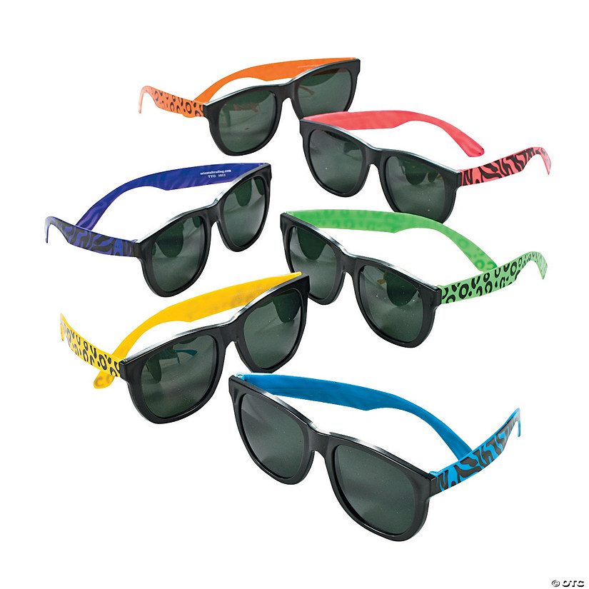 Animal Print Neon Sunglasses- 12 Pc. Image
