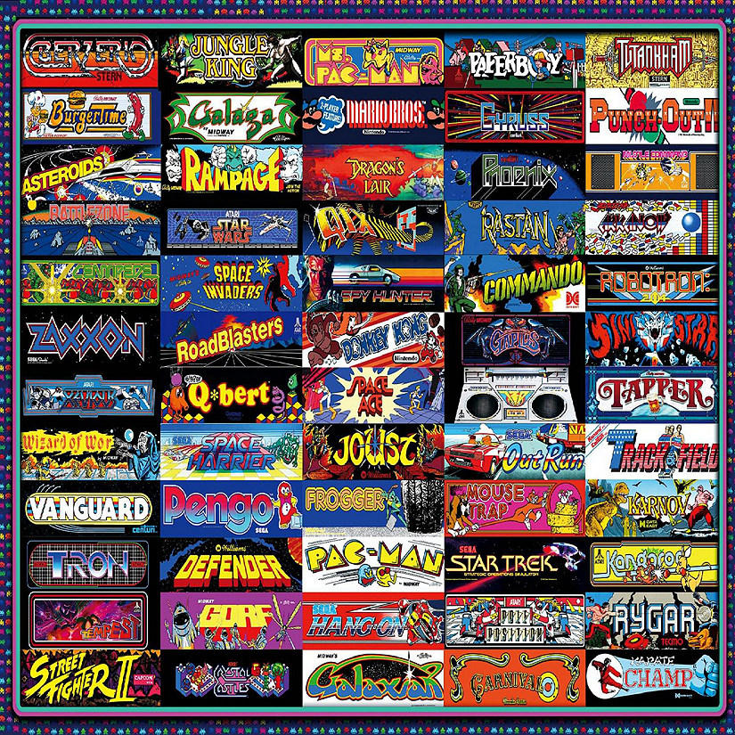 Arcadeageddon! Retro Arcade Game Collage 1000-Piece Jigsaw Puzzle Image