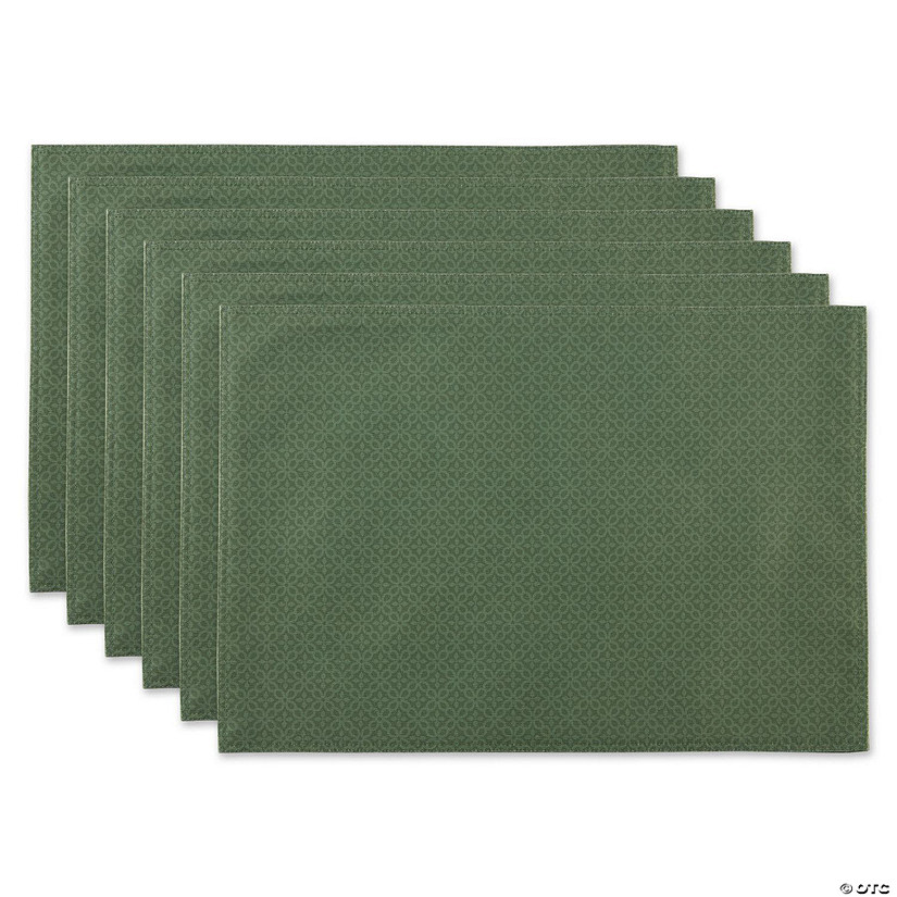 Artichoke Tonal Lattice Print Outdoor  Placemat (Set Of 6) Image
