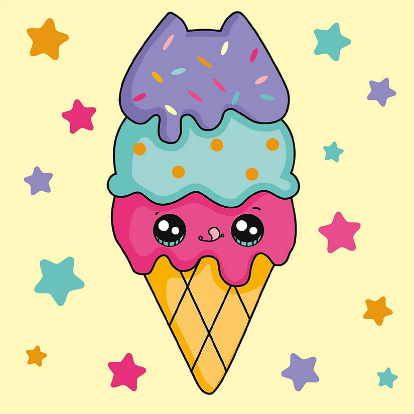 Artwille Paint by Outlines For Kids - Delicious Ice Cream Image