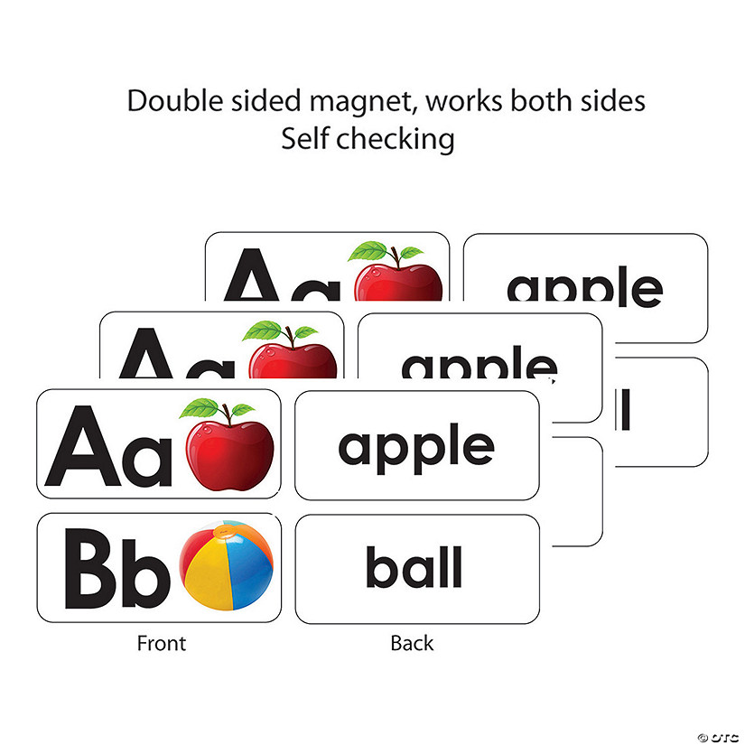 Ashley Productions ABC Picture Words Double-Sided Magnets, 27 Per Pack, 3 Packs Image