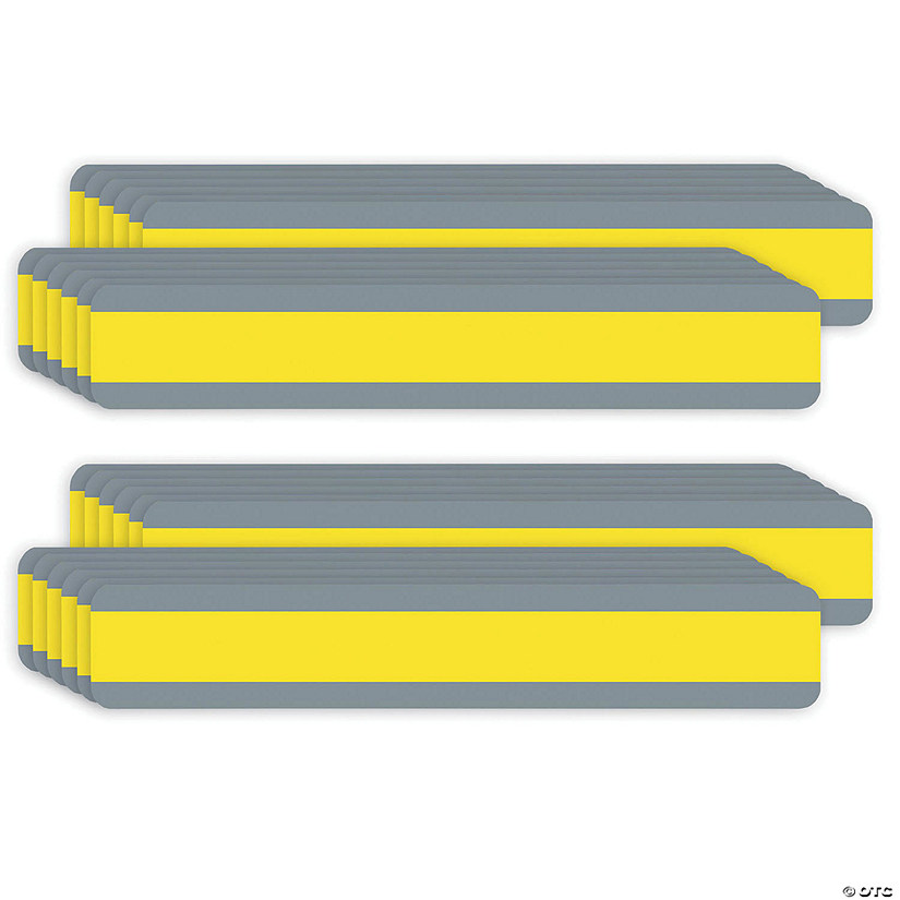 Ashley Productions Double Wide Sentence Strip Reading Guide, 1-1/4" x 7-1/4", Yellow, 12 Per Pack, 2 Packs Image