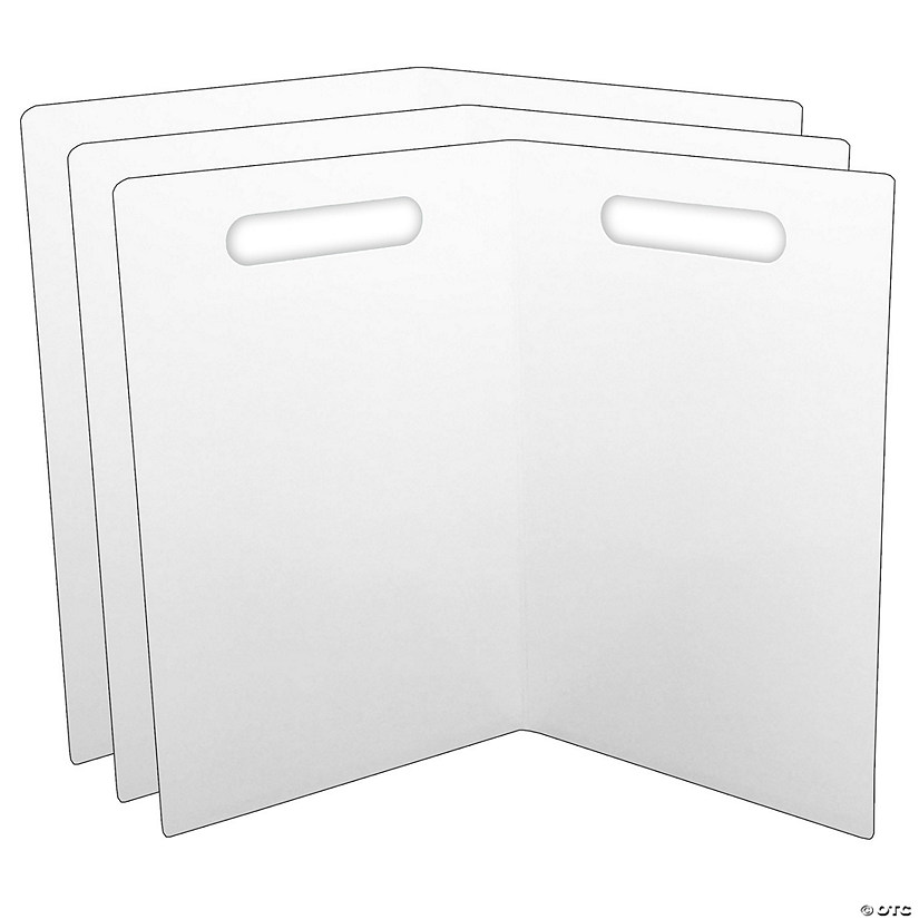Ashley Productions Folding Magnetic Whiteboard, White, Pack of 3 Image