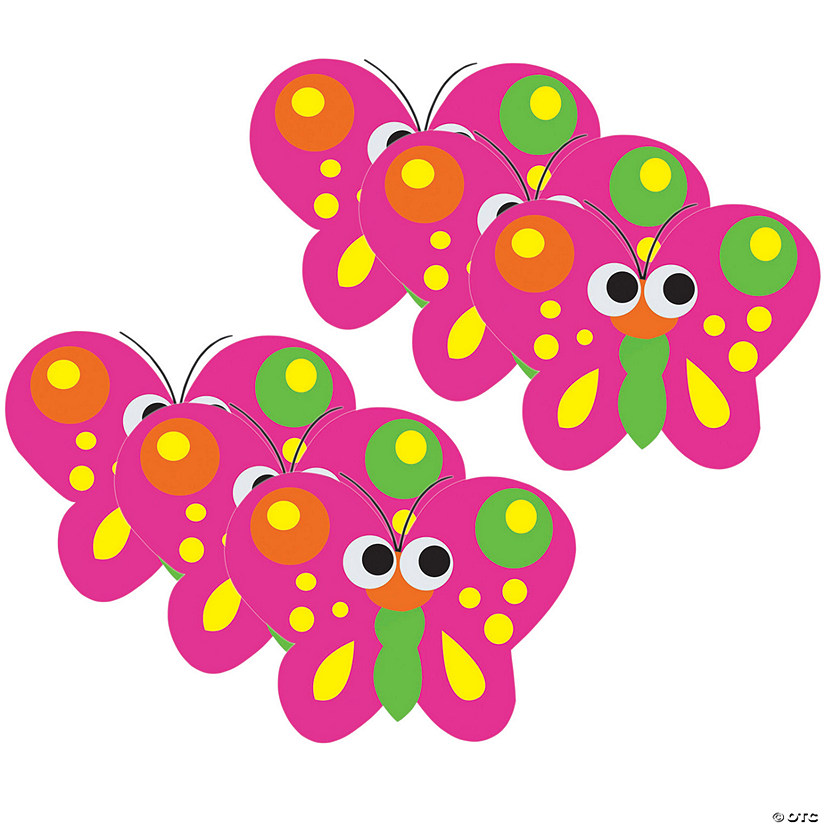 Ashley Productions Magnetic Whiteboard Eraser, Butterfly, Pack of 6 Image