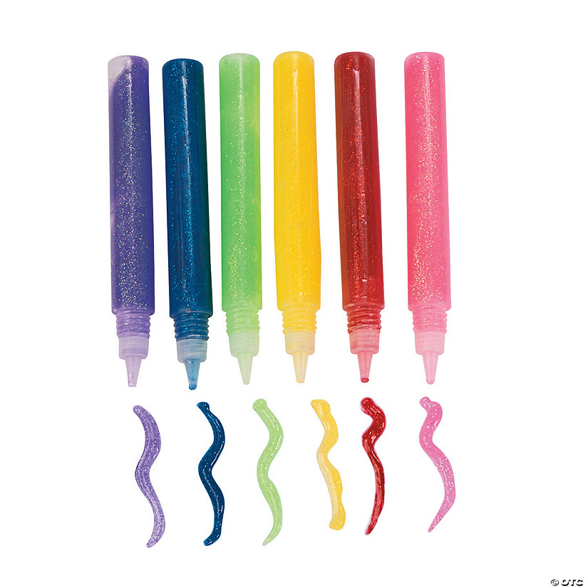 Assorted Colors Bright Tone Premium Glitter Glue Pens - 24 Pc. Image
