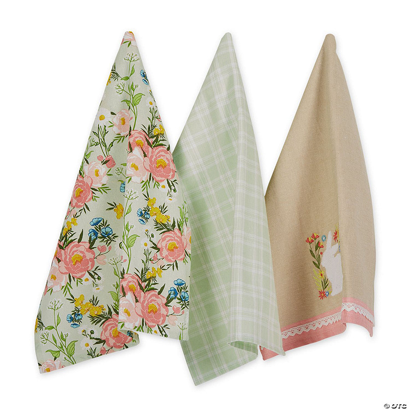 Assorted Floral Meadow Dishtowel Set (Set Of 3) Image