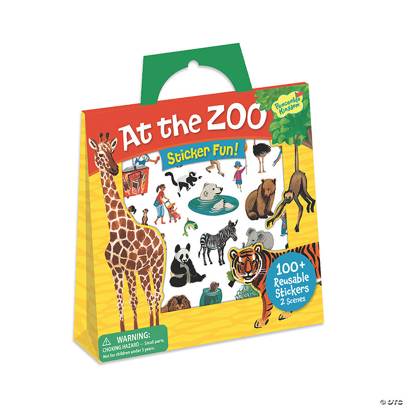 At The Zoo Reusable Sticker Tote Image