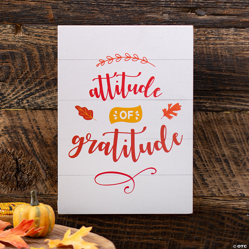 Attitude of Gratitude Wall Sign Image