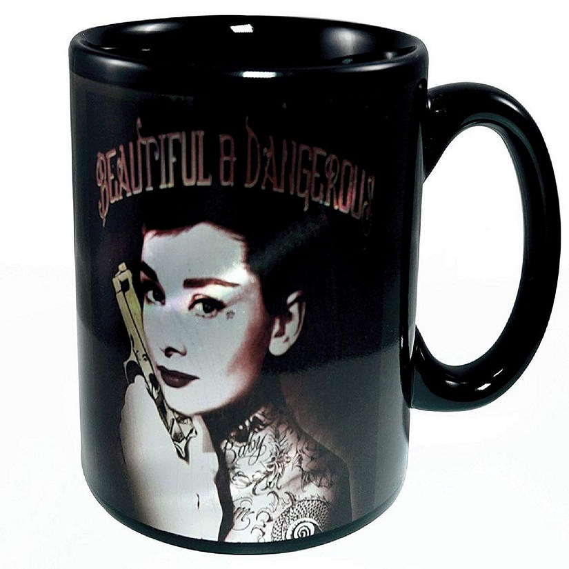 Audrey Hepburn Beautiful and Dangerous 20oz Ceramic Coffee Mug Image