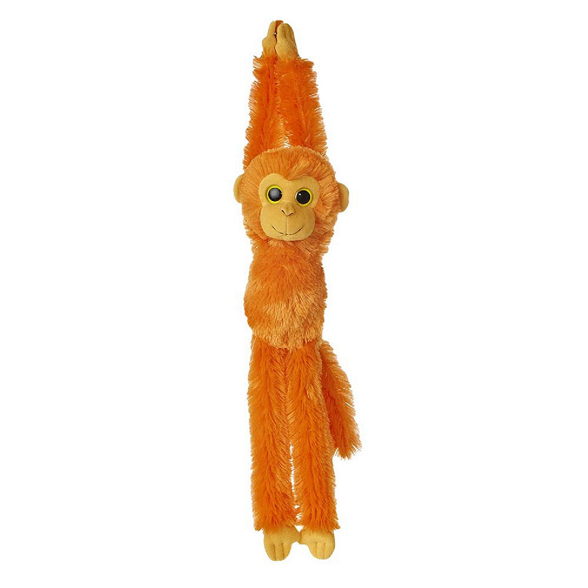 Aurora 24" Colorful Hanging Chimp Plush Stuffed Animal Monkey, Orange Image