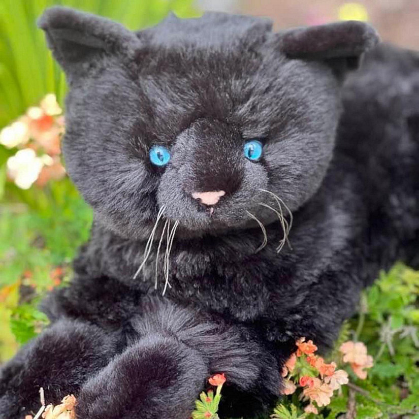 Auswella Plush Cat Coal- Black Floppy Stuffed Animal-23" Image