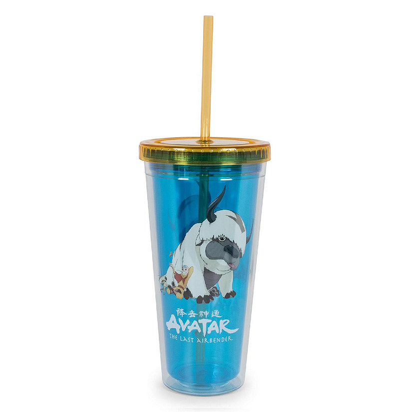 Avatar: The Last Airbender Aang and Appa Carnival Cup With Straw  16 Ounces Image