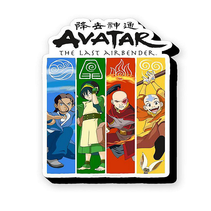 Avatar The Last Airbender Elements Funky Chunky Magnet Image