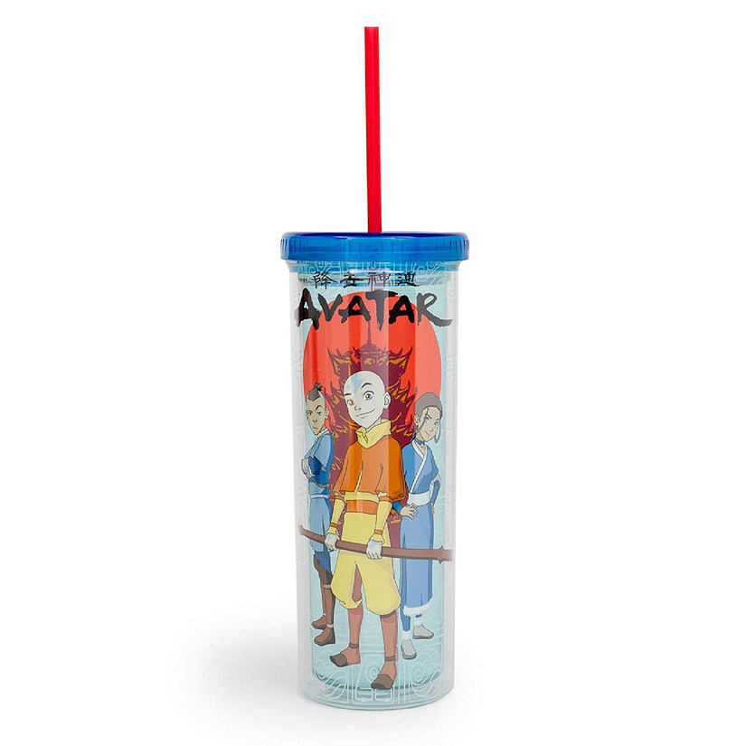 Avatar: The Last Airbender Trio Carnival Cup With Lid And Straw  20 Ounces Image