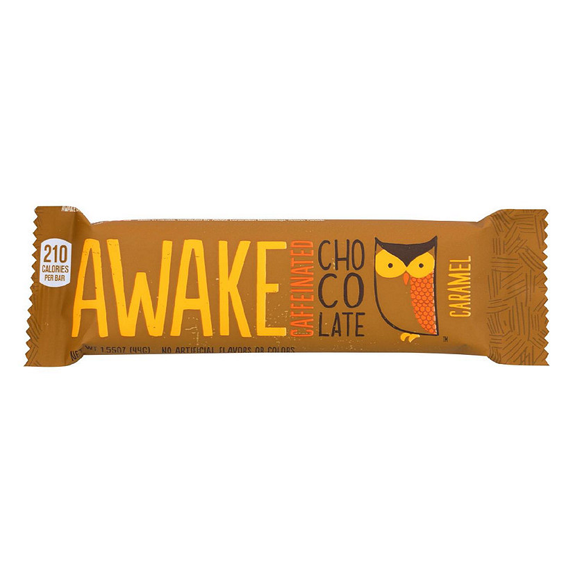 Awake Chocolate - Bar Caffine Chocolate Caramel - Case of 12-1.55 OZ Image