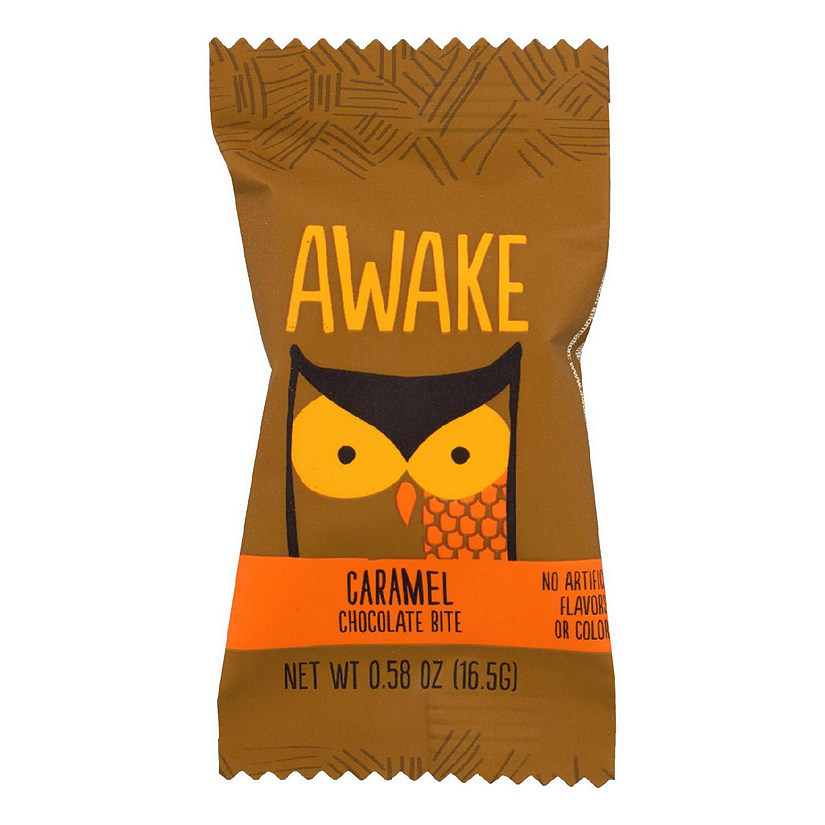 Awake Chocolate - Bites Chocolate Caramel - Case of 50-.58 OZ Image