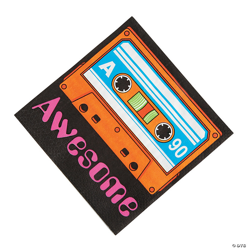 Awesome 80s Party Cassette Luncheon Napkins - 16 Pc. Image