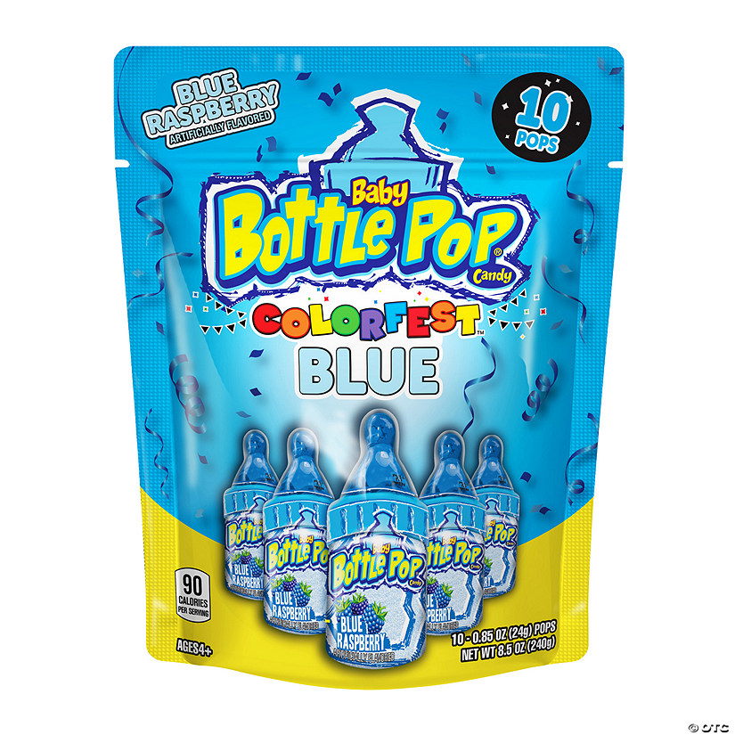 Baby Bottle Pop<sup>&#174;</sup> Colorfest Blue Candy - 10 Pc. Image