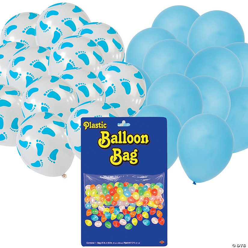 Baby Boy Balloon Drop Kit - 49 Pc. Image