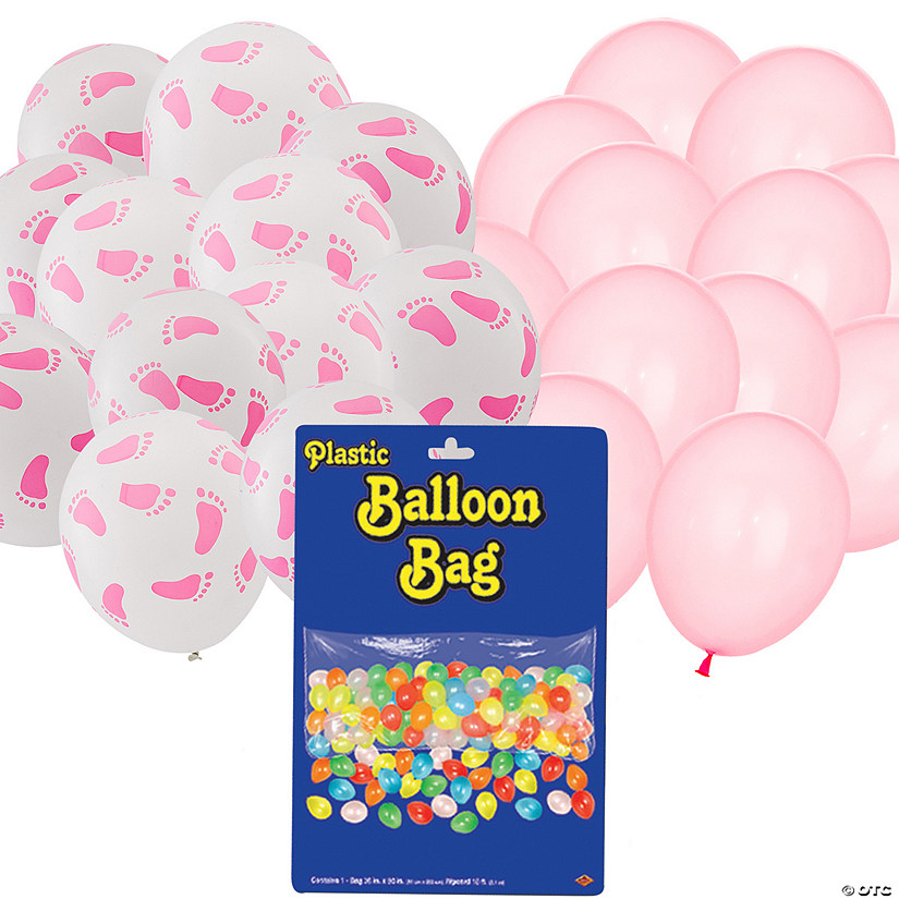 Baby Girl Balloon Drop Kit - 49 Pc. Image