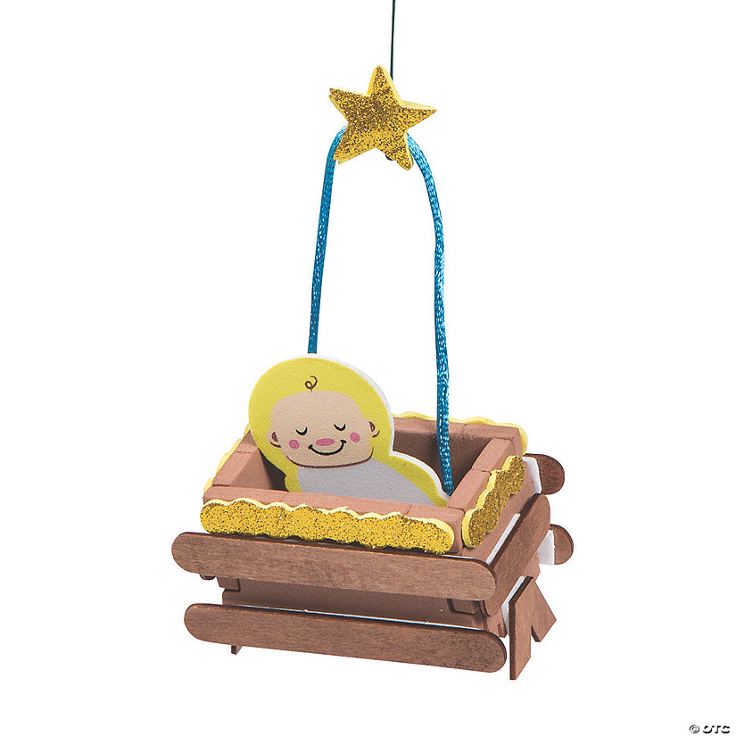 Baby Jesus 3D Christmas Ornament Craft Kit - Makes 12 Image