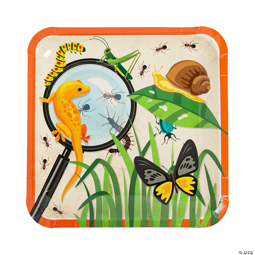 Backyard Adventure Party Square Paper Dinner Plates - 8 Ct. Image