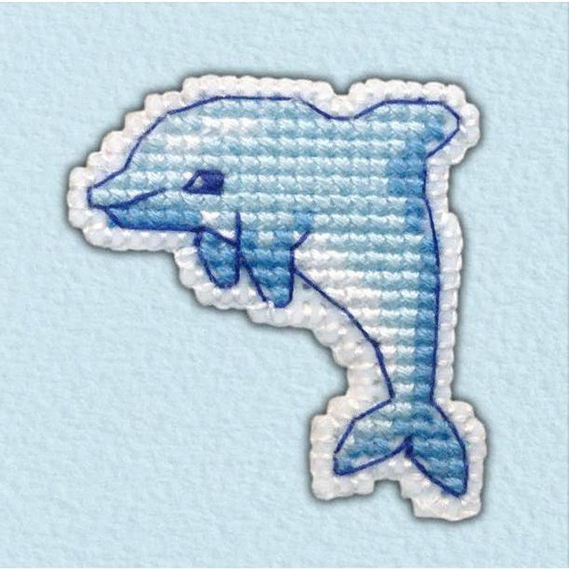 Badge-dolphin 1096 Plastic Canvas Oven Counted Cross Stitch Kit Image