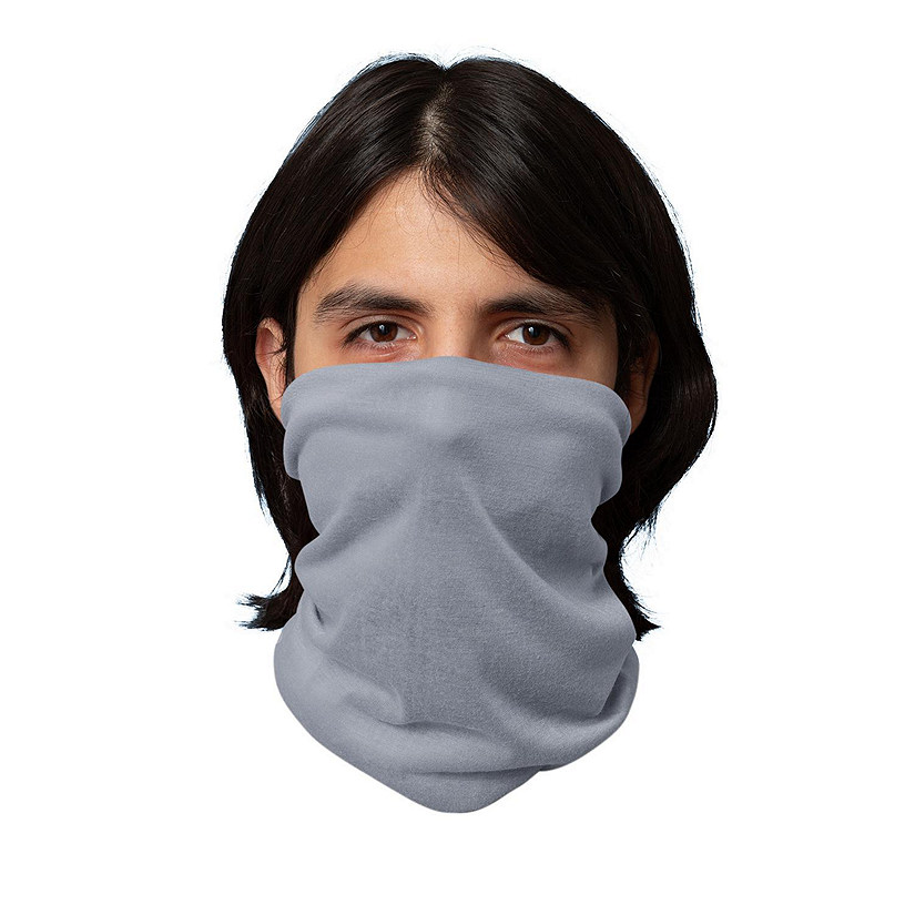 Balec Face Cover Neck Gaiter Dust Protection Tubular Breathable Scarf - 6 Pcs (Grey) Image