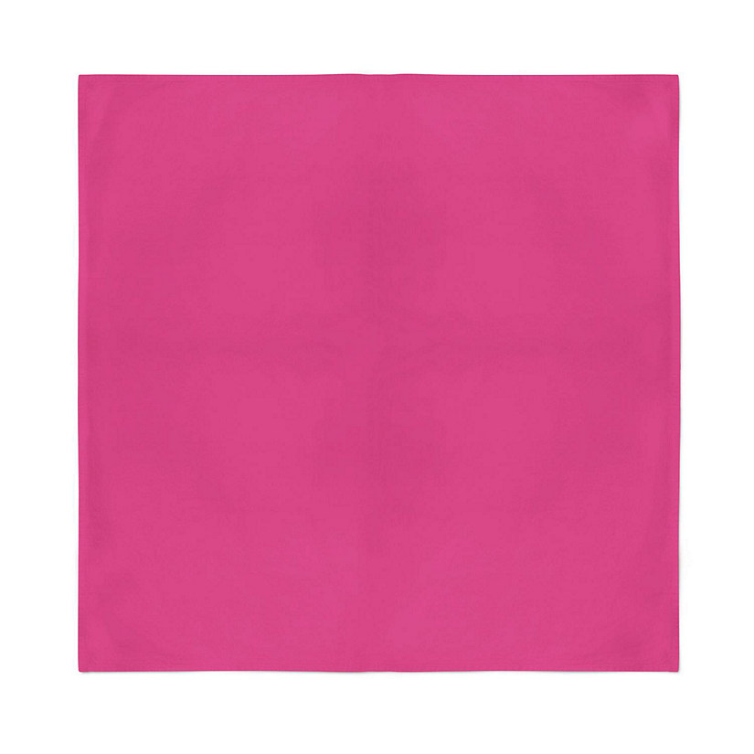 Balec Pack of 6 Plain Bandanas Scarf Wristband Protective Coverage (Hot Pink) Image
