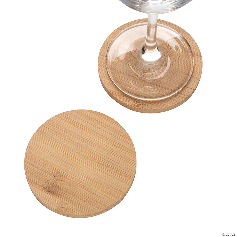 Bamboo Wooden Coasters 12 Ct. Image
