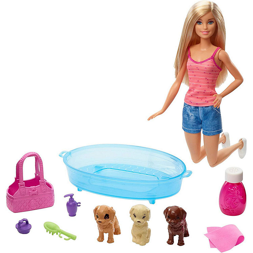 Barbie Doll & Pets - Puppy Bath Time Playset Image