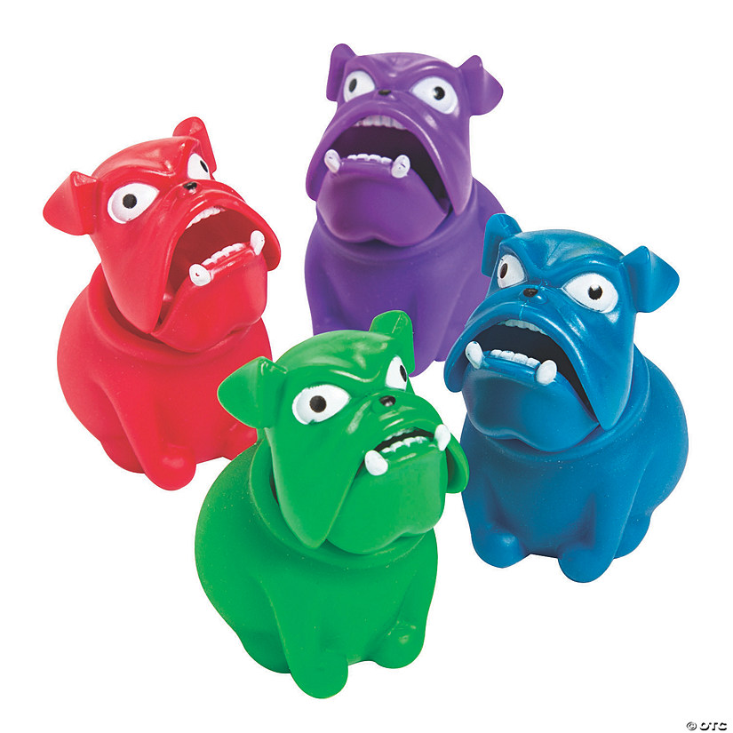 Barrel-O&#8217;-Bulldog Pop-Out Squeeze Toys - 24 Pc. Image