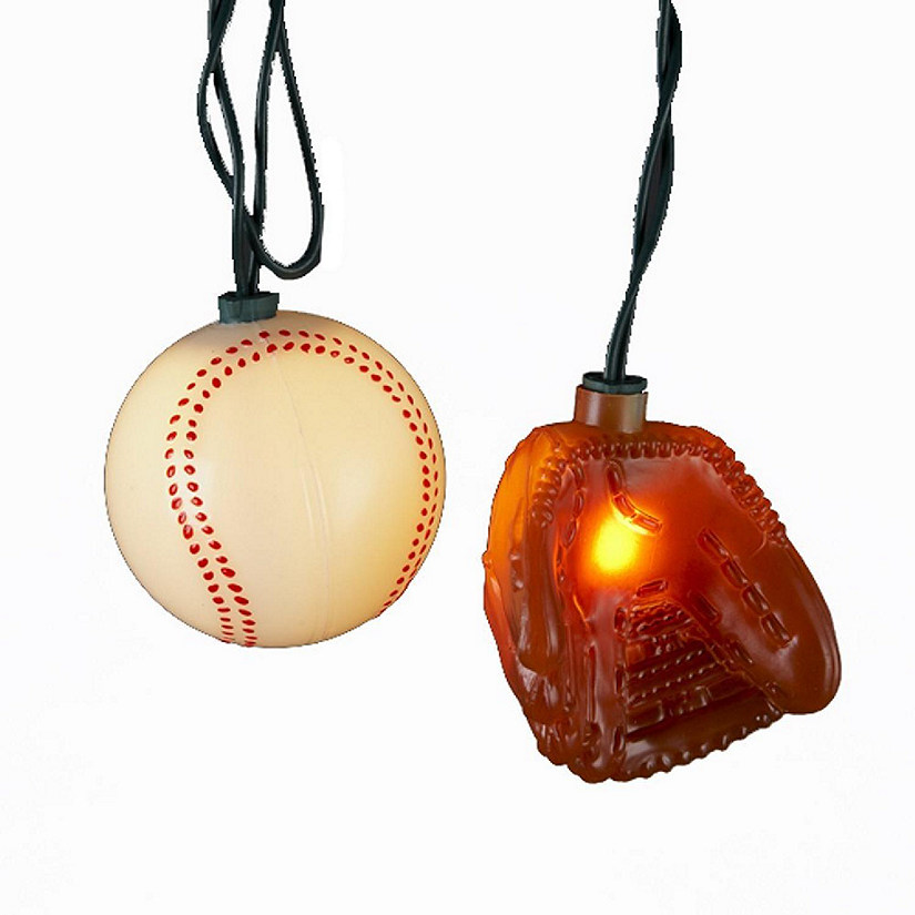 Baseball Ball and Glove Party String Lights Sports Decorations Image