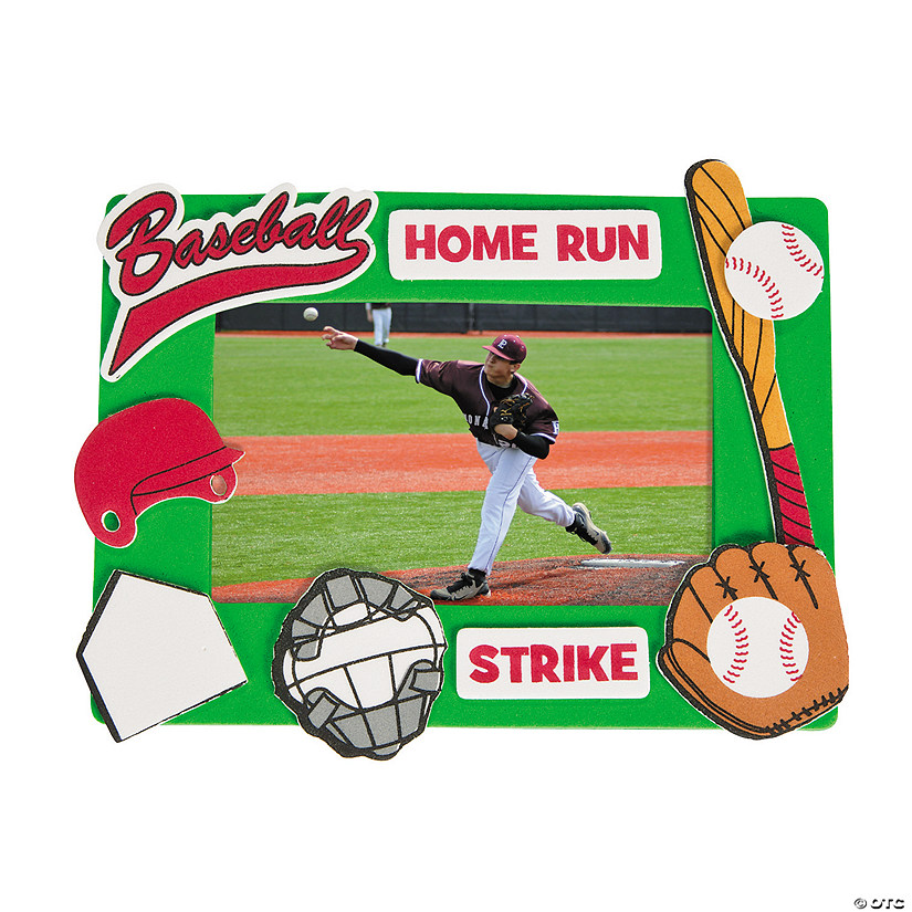Baseball Picture Frame Magnet Craft Kit - Makes 12 Image