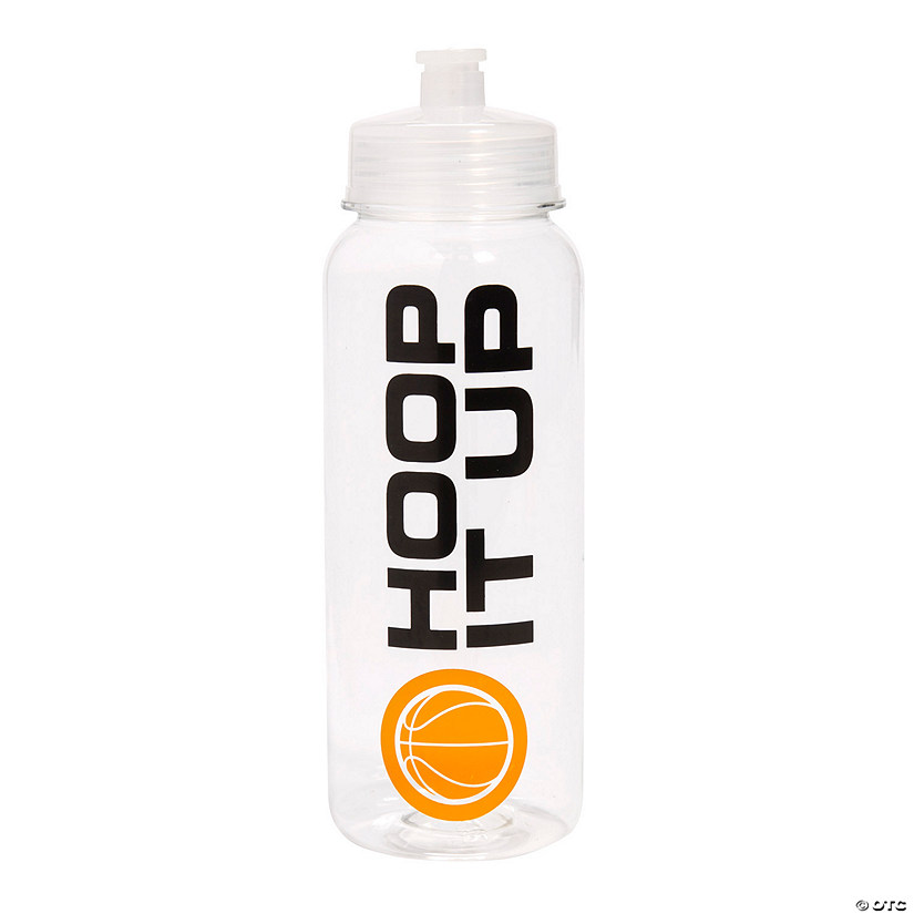 Basketball BPA-Free Plastic Water Bottles - 12 Ct. Image